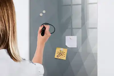 Tablă magnetică de scris cu model de valuri în nuanțe de gri