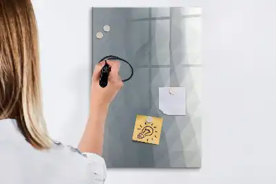 Tablă magnetică de scris cu model de valuri în nuanțe de gri