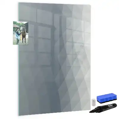 Tablă magnetică de scris cu model de valuri în nuanțe de gri