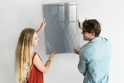 Tablă magnetică de scris cu model de valuri în nuanțe de gri