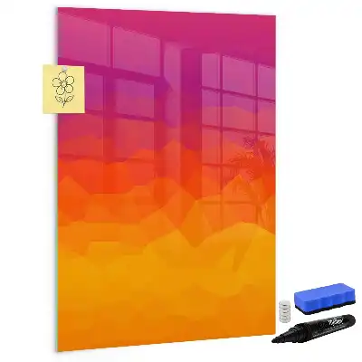Tablă cu marker design răsărit de soare în gradient