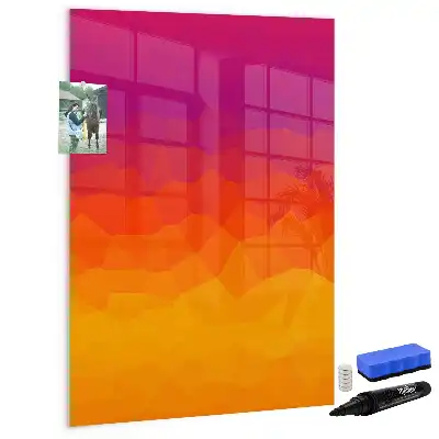 Tablă cu marker design răsărit de soare în gradient