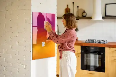 Tablă cu marker design răsărit de soare în gradient