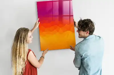 Tablă cu marker design răsărit de soare în gradient