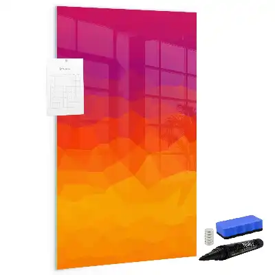 Tablă cu marker design răsărit de soare în gradient
