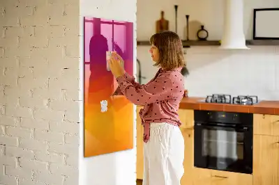 Tablă cu marker design răsărit de soare în gradient