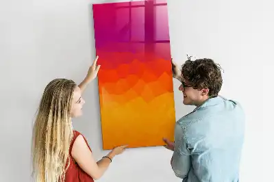 Tablă cu marker design răsărit de soare în gradient