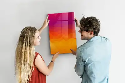 Tablă cu marker design răsărit de soare în gradient