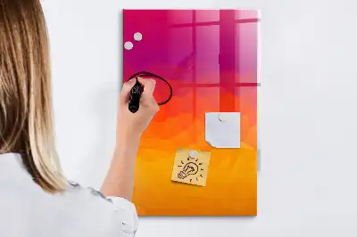 Tablă cu marker design răsărit de soare în gradient