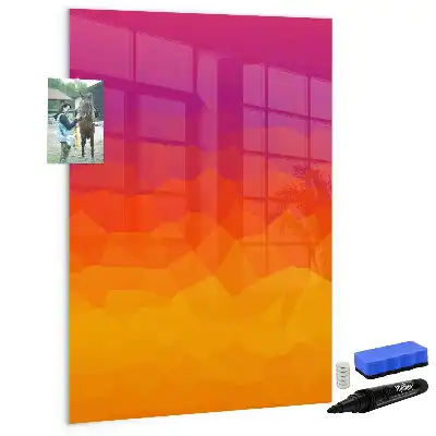 Tablă cu marker design răsărit de soare în gradient