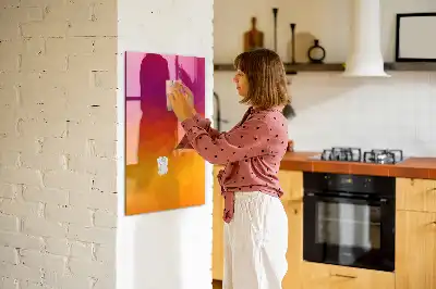Tablă cu marker design răsărit de soare în gradient