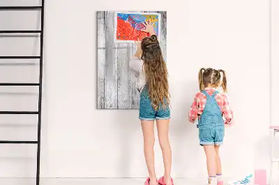 Tablă magnetică de scris din lemn pictat
