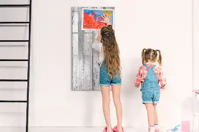 Tablă magnetică de scris din lemn pictat