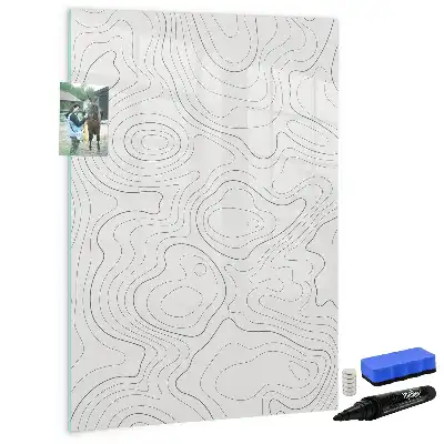 Tablă cu marker model linii abstracte