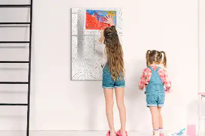 Tablă cu marker model linii abstracte