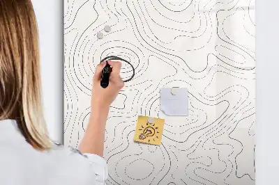 Tablă cu marker model linii abstracte
