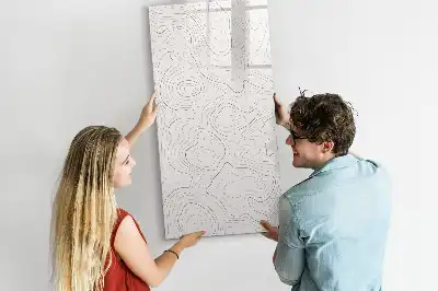 Tablă cu marker model linii abstracte