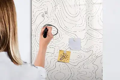 Tablă cu marker model linii abstracte