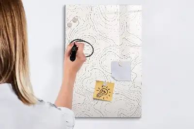 Tablă cu marker model linii abstracte