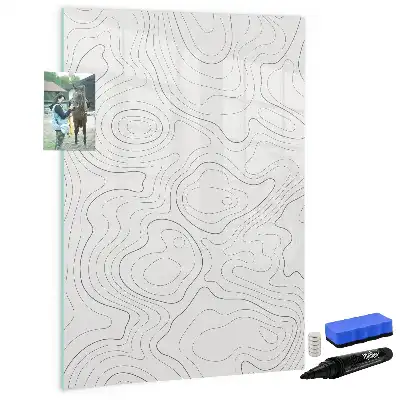 Tablă cu marker model linii abstracte