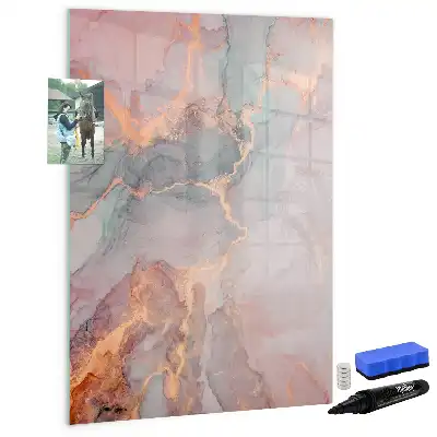 Tablă cu marker cu aspect de marmură