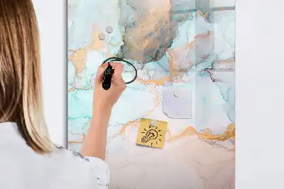 Tablă magnetică de scris model cerneluri abstracte
