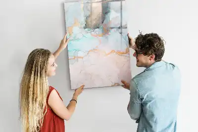 Tablă magnetică de scris model cerneluri abstracte