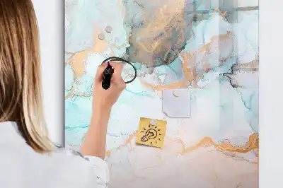 Tablă magnetică de scris model cerneluri abstracte