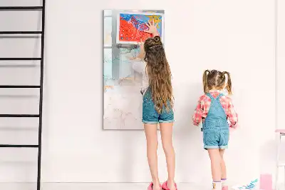 Tablă magnetică de scris model cerneluri abstracte