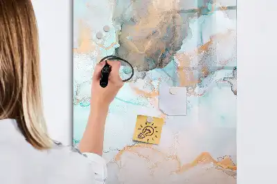 Tablă magnetică de scris model cerneluri abstracte