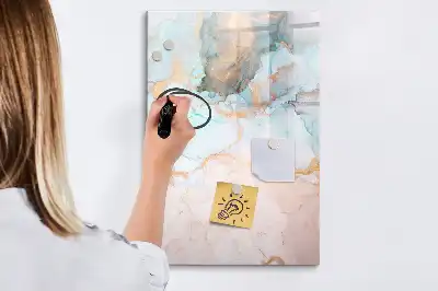 Tablă magnetică de scris model cerneluri abstracte