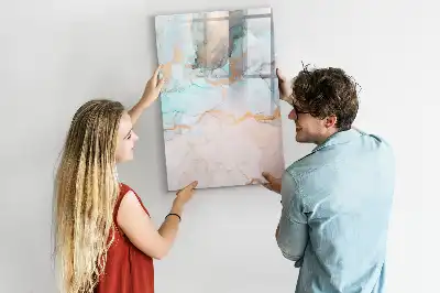 Tablă magnetică de scris model cerneluri abstracte