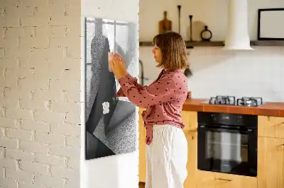 Tablă cu marker cu imprimeu abstract geometric