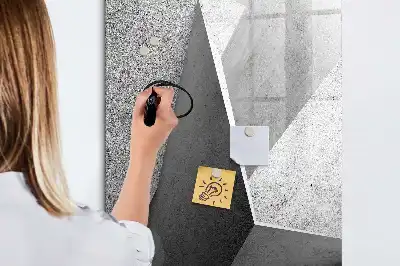 Tablă cu marker cu imprimeu abstract geometric