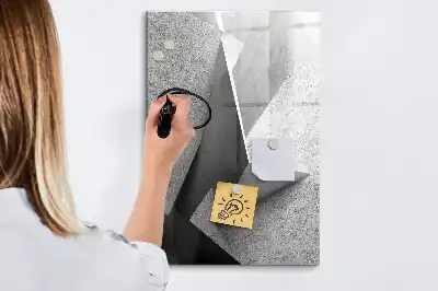 Tablă cu marker cu imprimeu abstract geometric