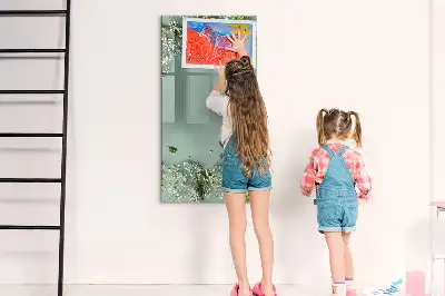 Tablă cu marker cu model flori de floarea-miresei
