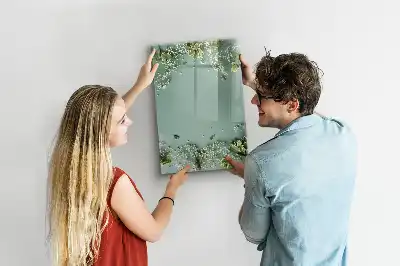 Tablă cu marker cu model flori de floarea-miresei