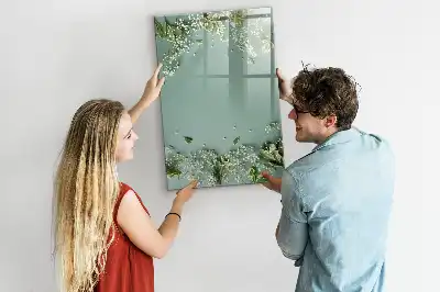 Tablă cu marker cu model flori de floarea-miresei