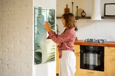 Tablă magnetică pentru scris model cu frunze de monstera tropicală