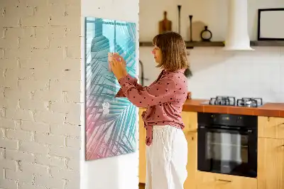 Tablă cu marker model frunze de palmier