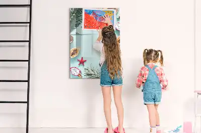 Tablă magnetică de scris model Compoziție de vară