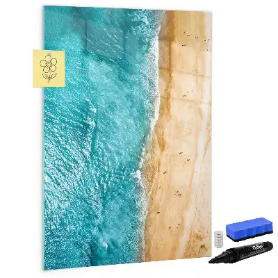 Tablă cu marker cu imprimeu plajă marină