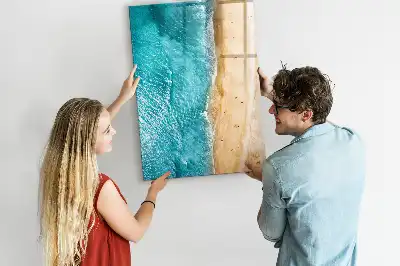 Tablă cu marker cu imprimeu plajă marină