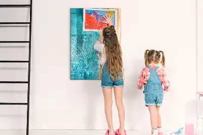 Tablă cu marker cu imprimeu plajă marină