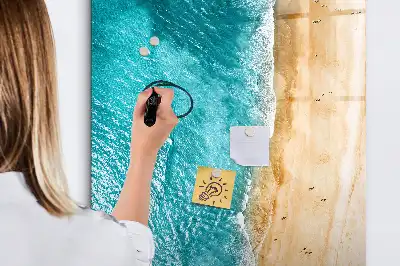 Tablă cu marker cu imprimeu plajă marină
