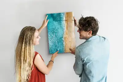 Tablă cu marker cu imprimeu plajă marină