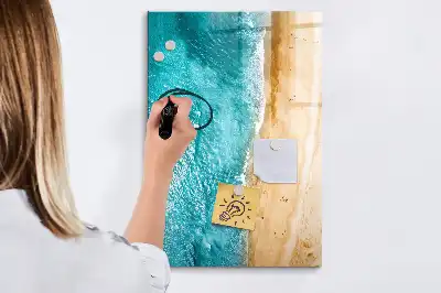 Tablă cu marker cu imprimeu plajă marină