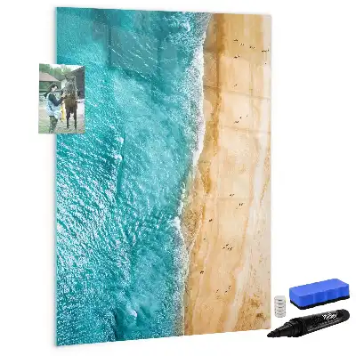 Tablă cu marker cu imprimeu plajă marină