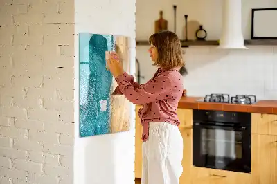 Tablă cu marker cu imprimeu plajă marină