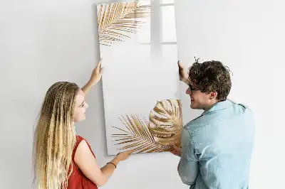 Tablă magnetică de scris cu model de frunze aurii